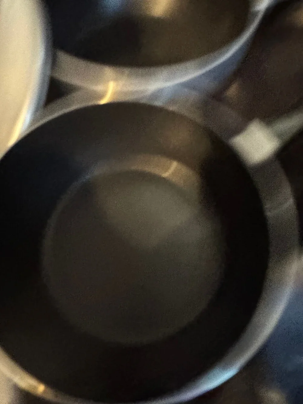 Vintage WearEver 3 Piece Aluminum Saucepan Set Black Handles with Lids